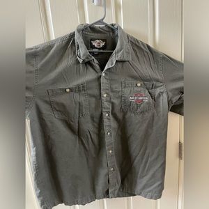Harley Davidson Button Down Short Sleeve Shirt